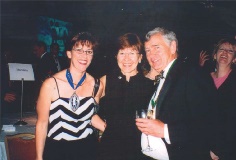 Helen Martin (President IAA); Barbara MacGinnitie and Earman Heffernan (President, SoA, Ireland)