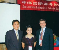 Woh Choo - IAG and Professor Wang Xiaojun of RenMin University and Fred Rowley at the Beijing Seminar-2004
