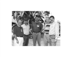 Richard Mitchell, Ed Robinson, Bignault Gouts, Norman Crowder and Paul Thornton at the 1999 Darwin Convention.