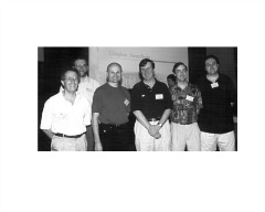 Bruce Vincent, Frank McInerney, Barry Rafe, David Whittle, Murray Glaze and Eddie Fabrizio at the 1999 Darwin Convention.