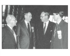 FLR President of the IAA H Rikers, Congress President L J Cohn, Governor-General of Australia, Sir Ninian Stephen and President of the Institute J Graham