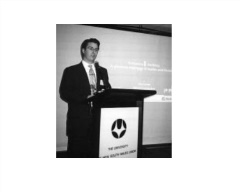 Paul Carrett, National Australia Bank, speaking at UNSW QED Careers Forum